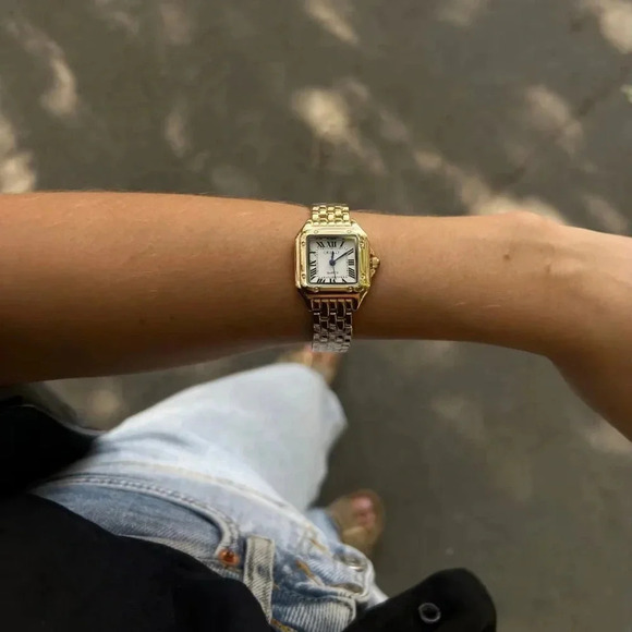 Panthere Classic Rectangle Stainless Steel Watch - Picture 10 of 17